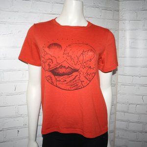 🌅🧡 SHEIN Ocean Scene Tee · Size M · Dreamy & Bold